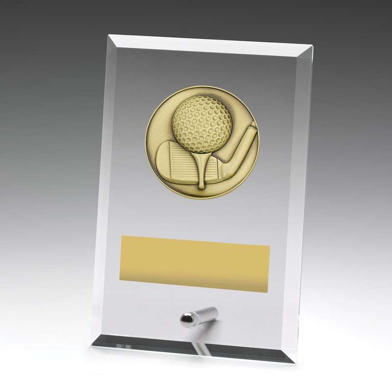Glass Plaques Golf Recognition Plus